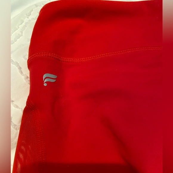 ✨NWT✨ PureLux Fabletics Red Exercise Pants with sheer detail - Picture 2 of 6